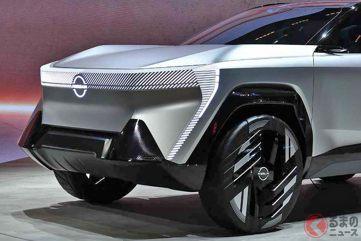 「サイバー感」強め! シャープなフォルムがイケてる日産のEVコンセプトカー「Arizon(アリゾン)」