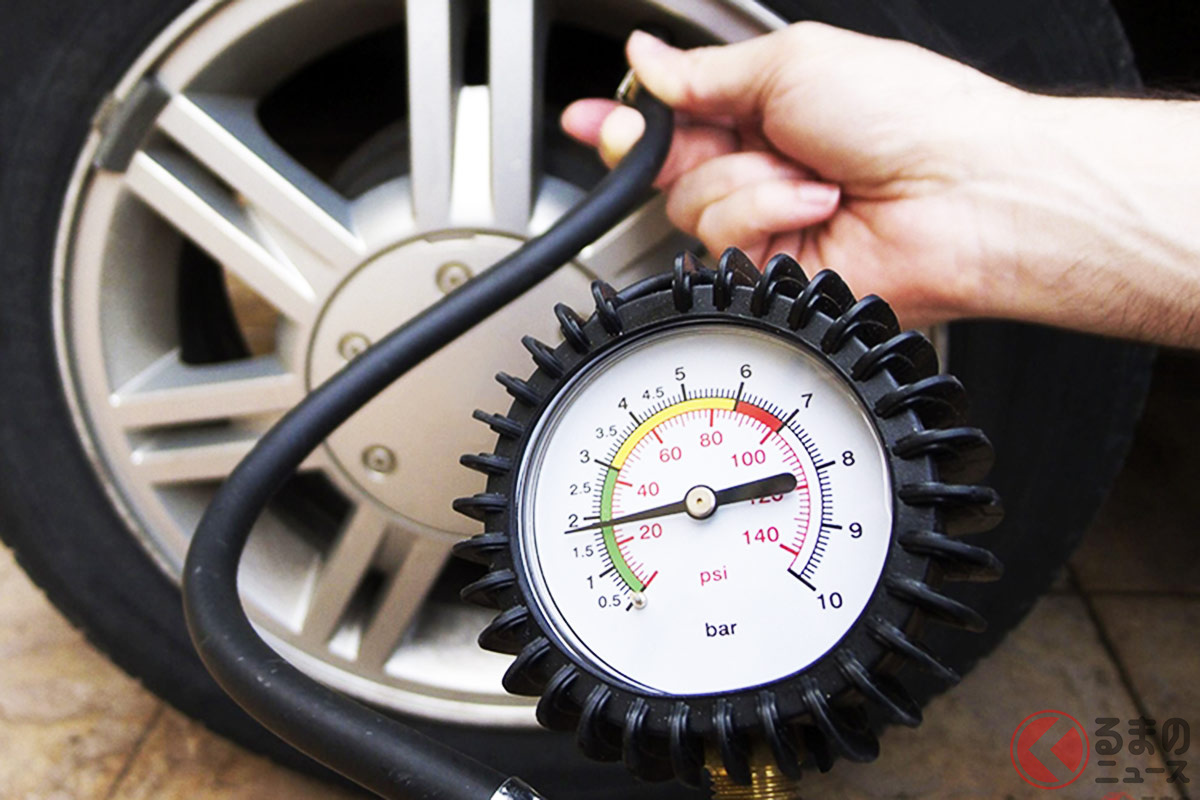 タイヤの空気圧は高すぎても低すぎてもダメ