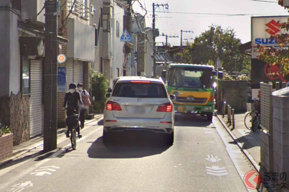 都道118号調布経堂停車場線の現況((C)Google)