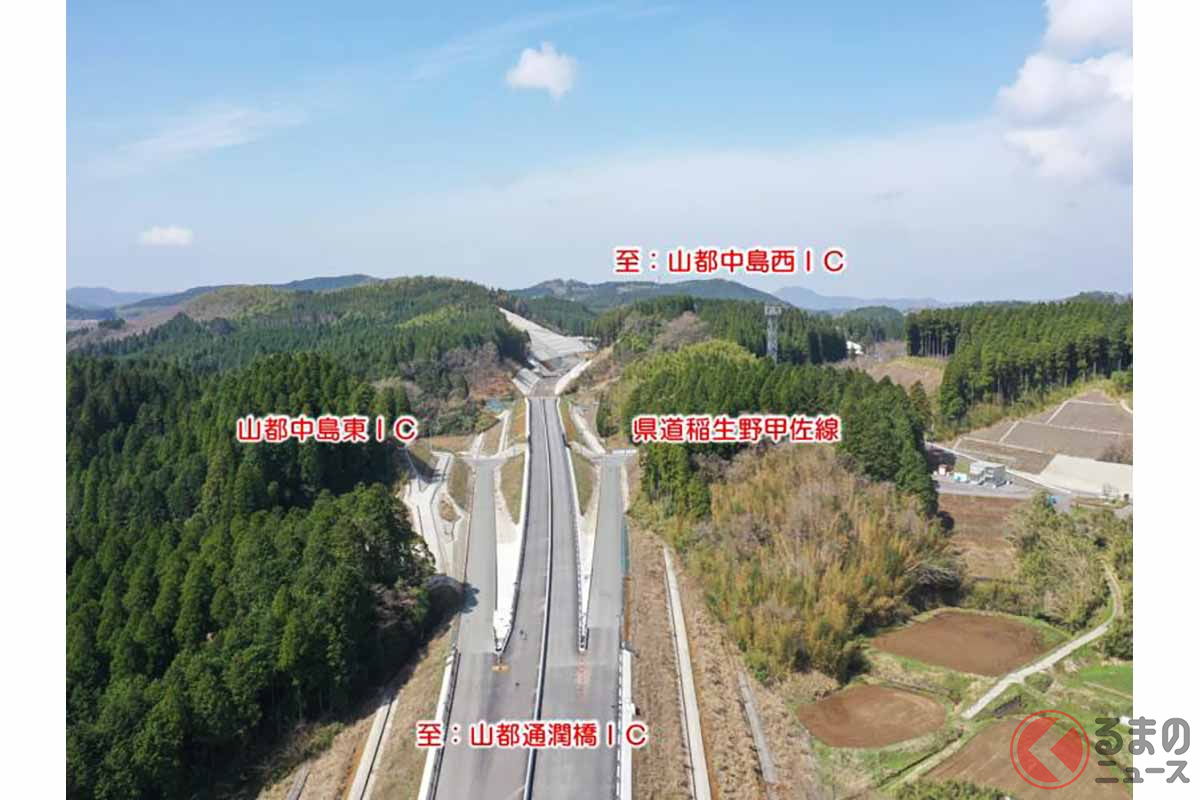 建設が進む九州中央道の山都中島東IC付近。2023年3月現在(画像:国土交通省九州地方整備局熊本河川国道事務所)