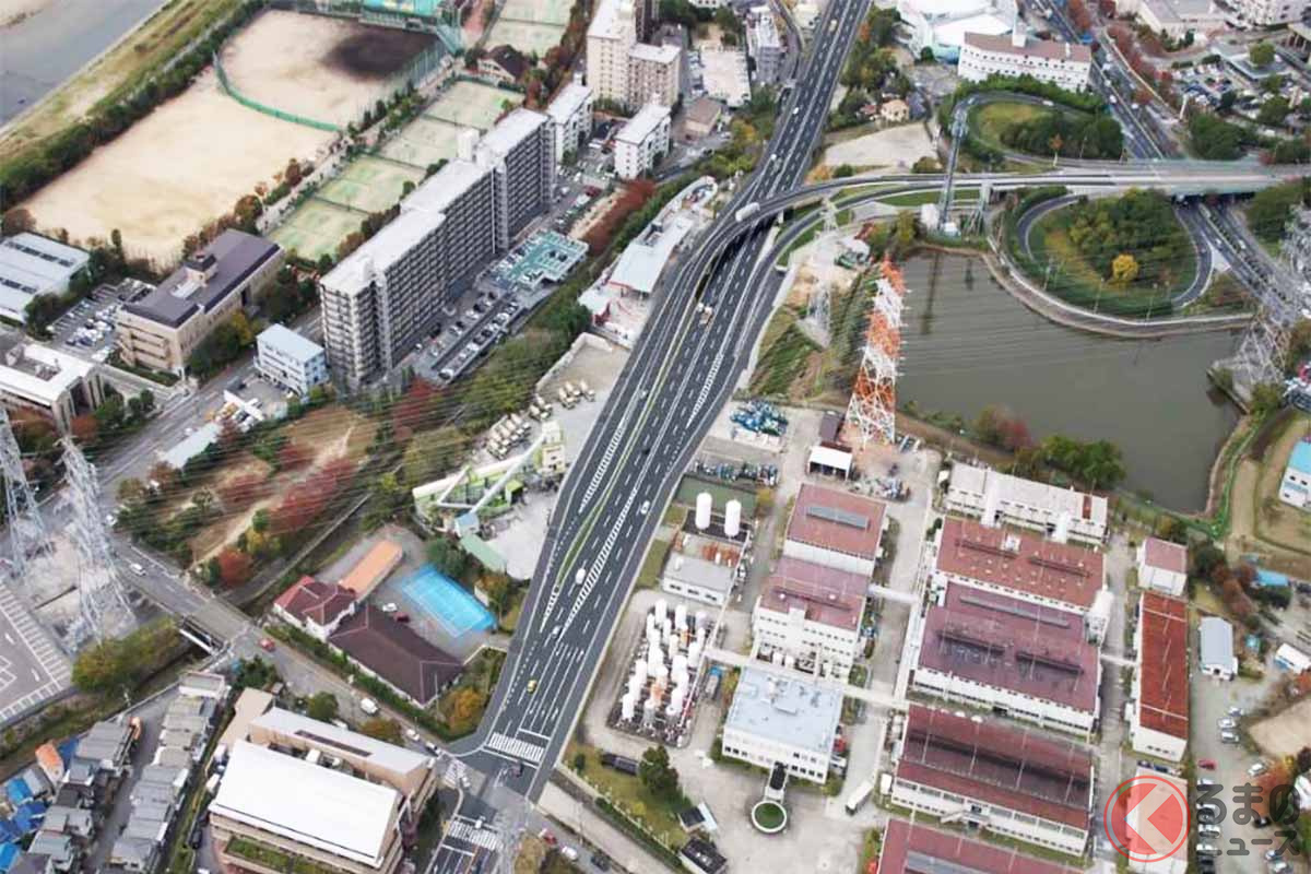 宝塚ICランプの立体交差化イメージ(画像:NEXCO西日本)