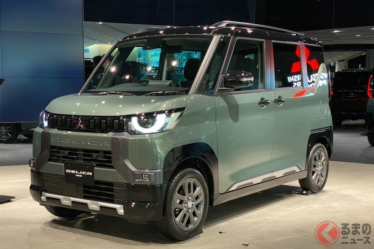 ゴツさの中に光るヤンチャなヘッドライトがカワイイ! 「eKクロス スペース」とは大きくイメージを変えた三菱 新型「デリカミニ」