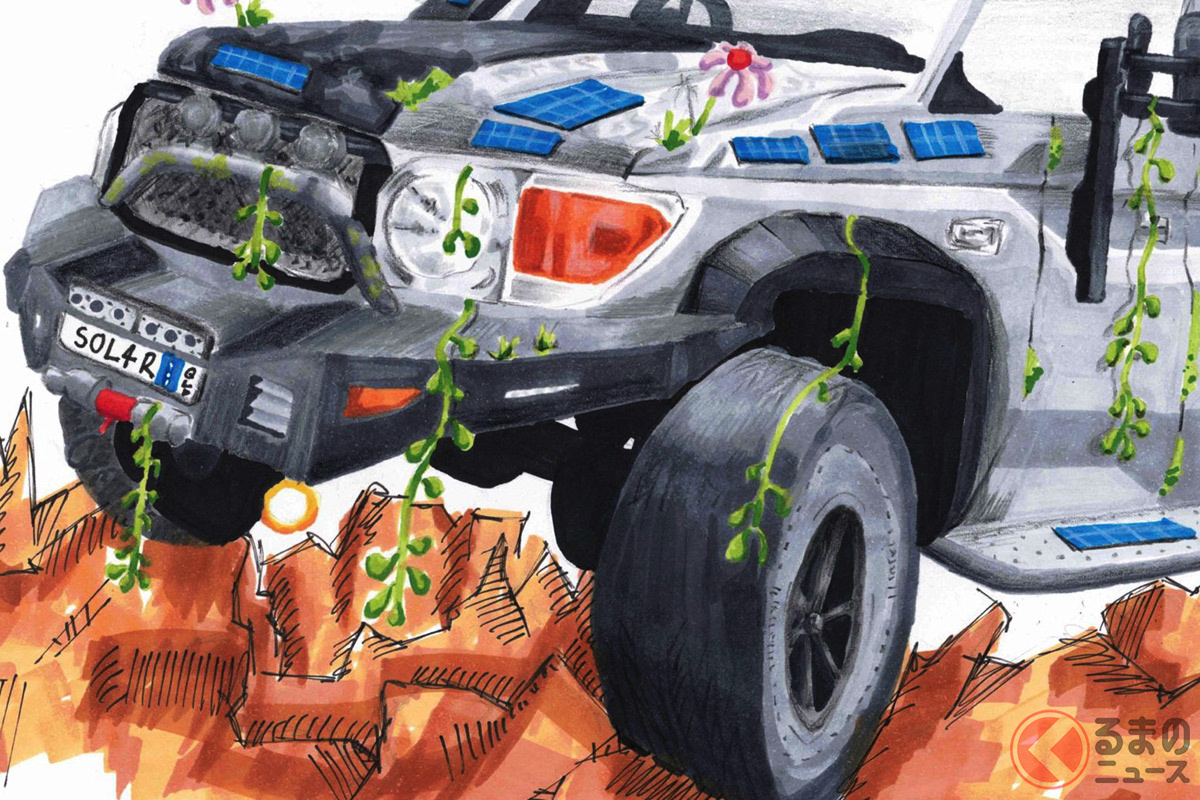 Toyota Dream Car Art Contest(オーストラリア大会)で総合優勝した作品「Powered by Nature(自然が動力源)」