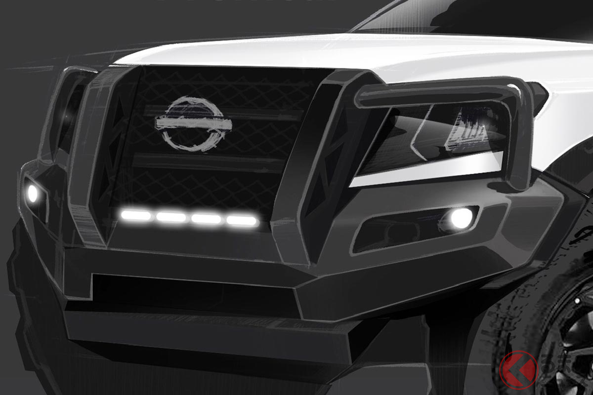 オーストラリアで登場予定の日産「ナバラSL ウォーリア」のスケッチ