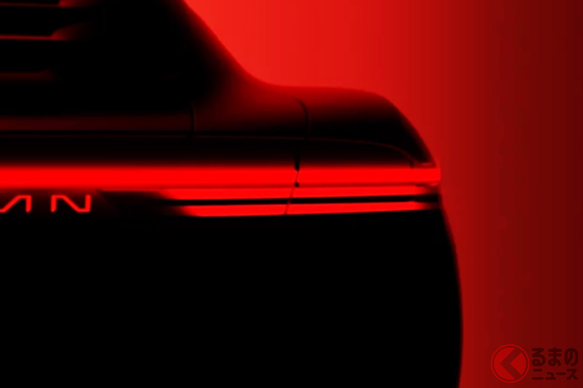 デロリアンモーターカンパニーが自社サイトで公開した「デロリアンEV」のティザービジュアル(画像:デロリアンモーターカンパニーHPより)