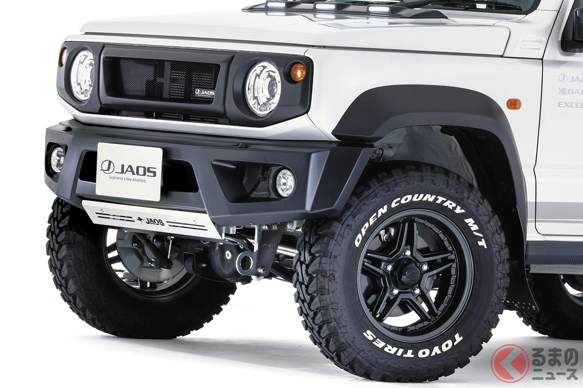 ゴツいタイヤでワイルドさを強調したジムニー(JAOS)
