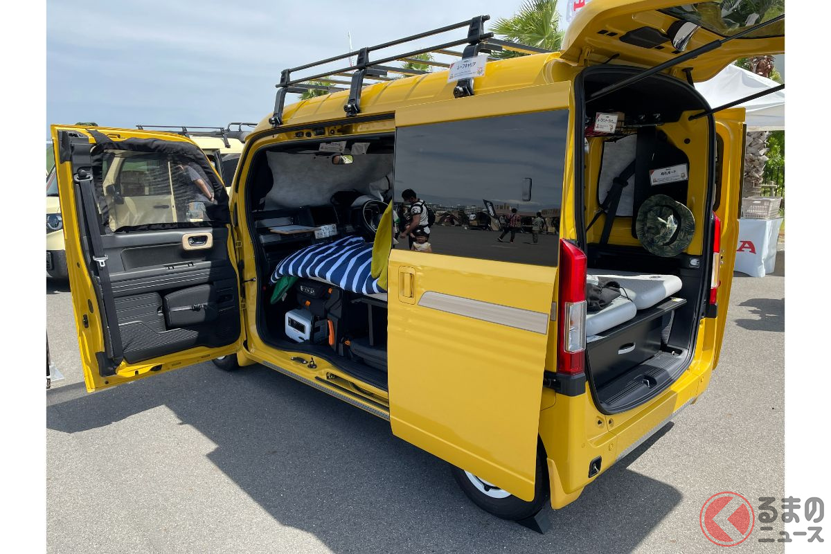 ホンダ最強 車中泊仕様 展示 新型 ステップワゴン よりも注目度高し N Van車中泊仕様 の魅力とは くるまのニュース ホンダ最強 車中泊仕様 展示 新型 ステップワゴン よりも注目度高し N Van車中泊仕様 の魅力とは くるまのニュース