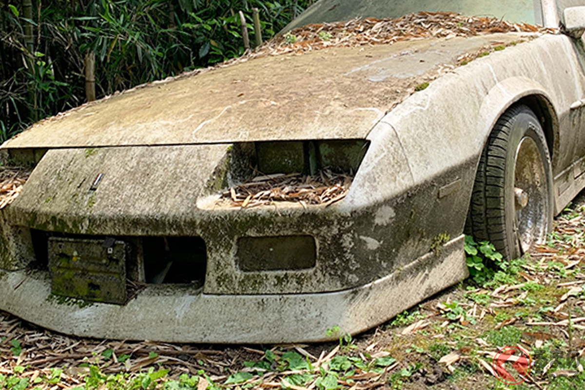 持ち主不明!? 珍しい名車が捨てられている…SNSで話題 画像提供:のんん!(@ns1_tuuyan)さん