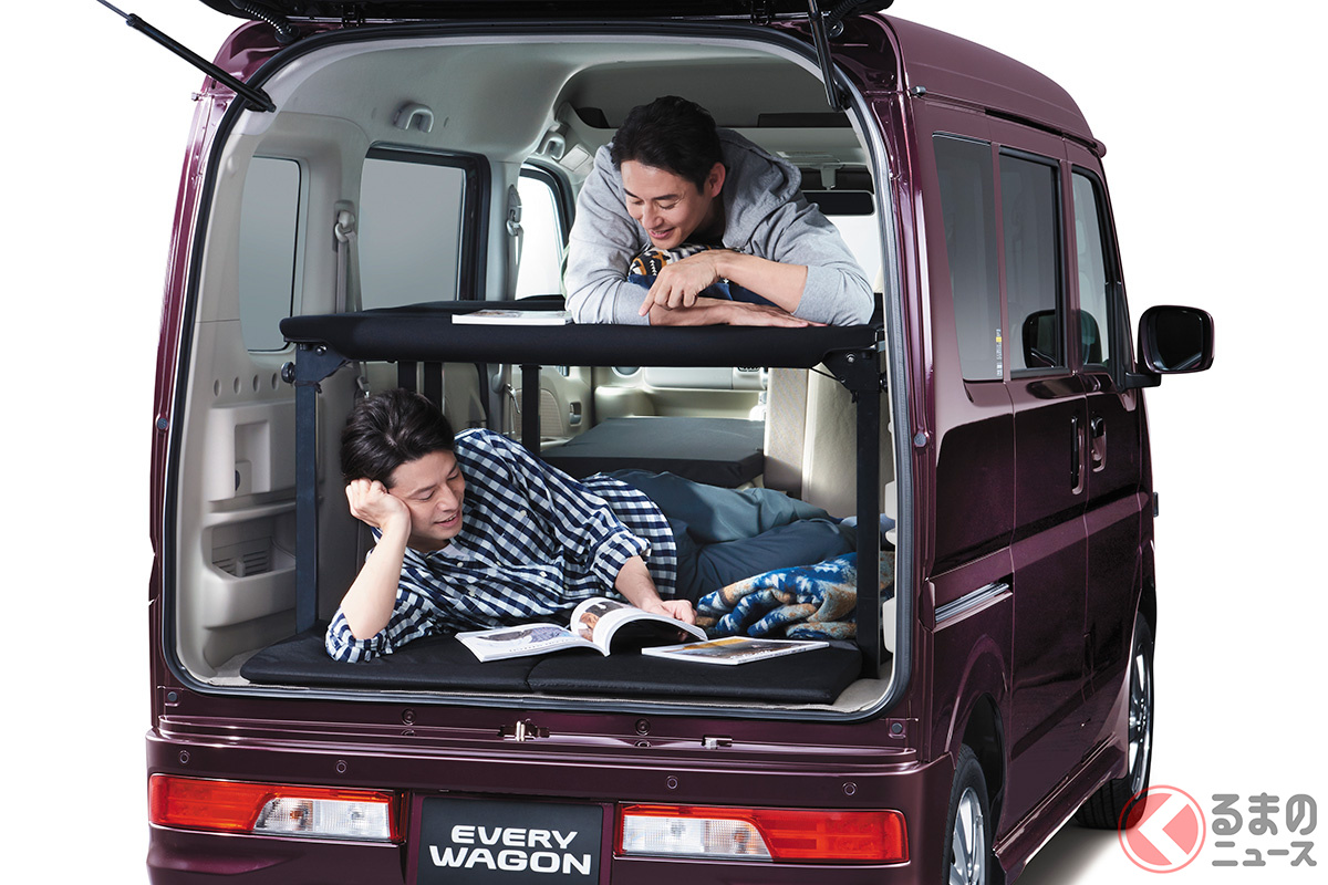 爆睡出来る スズキに 2段ベッド仕様 が存在 新型アトレー対抗の エブリイ車中泊車 とは くるまのニュース 爆睡出来る スズキに 2段ベッド仕様 が存在 新型アトレー対抗の エブリイ車中泊車 とは くるまのニュース