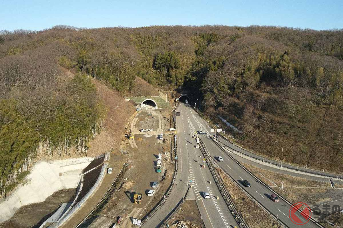 国道159号「金沢東部環状道路」の4車線化施工状況(画像:国土交通省北陸地方整備局)