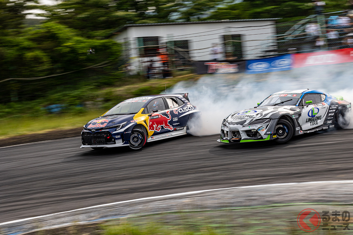 フォーミュラDジャパン in エビスで見事に優勝したWRC王者のカッレ・ロバンペラ選手(画像提供:FORMULA DRIFT JAPAN)