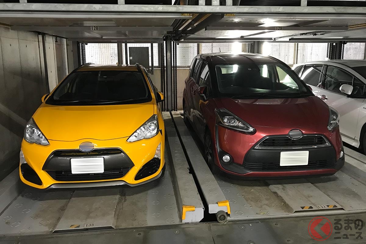 機械式駐車場には高さ制限があり背が高いクルマは駐車できないことがある