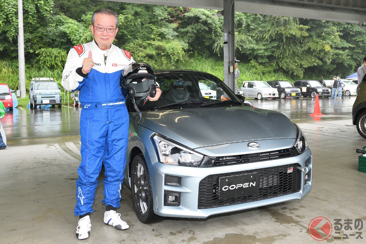 今日はひとりのクルマ好きとして?参加したダイハツ工業代表取締役会長の松林 淳さん