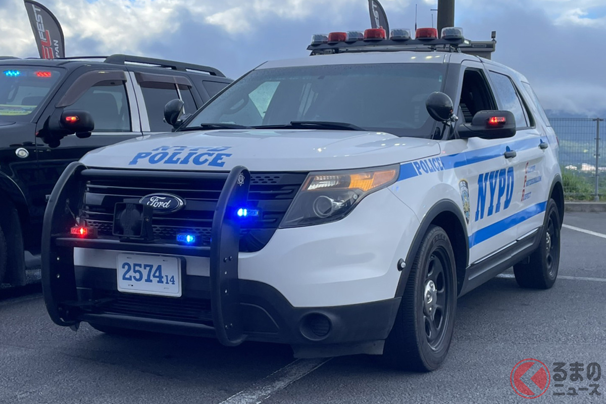アメリカで実際に使われていたというフォード「エクスプローラー」のパトカー