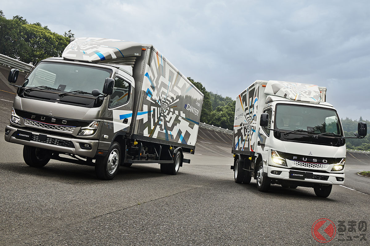 複数のシャシーラインナップを用意し、特装車も含めたユーザーのさまざまなニーズに応えることが可能となった三菱ふそうのEVトラック 新型「eキャンター」