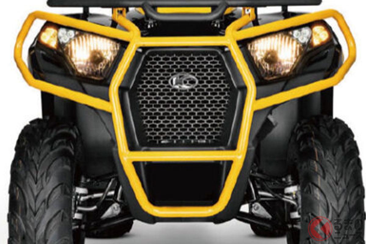 黒と黄色の特徴的なバンパーを持つ”ゴツ顔”の新型バギー「MXU300」