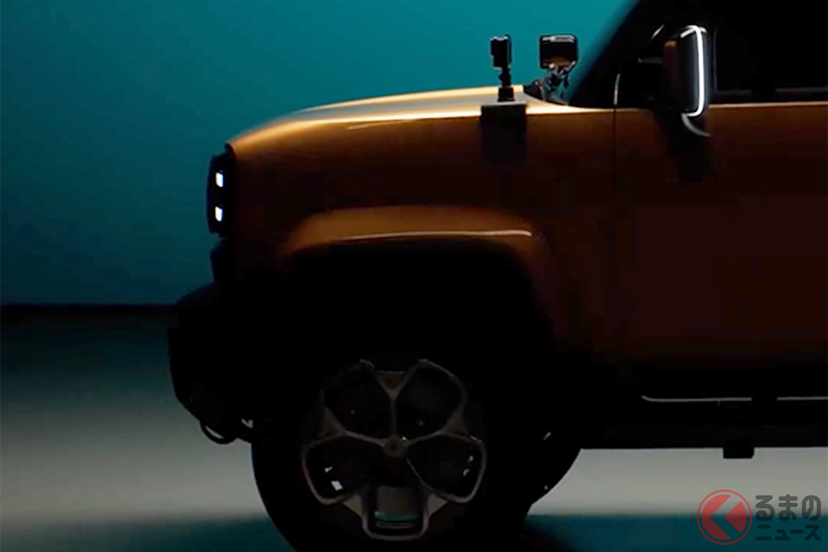 上汽通用五菱宝駿が公式SNSで公開した新SUVのティザー動画より