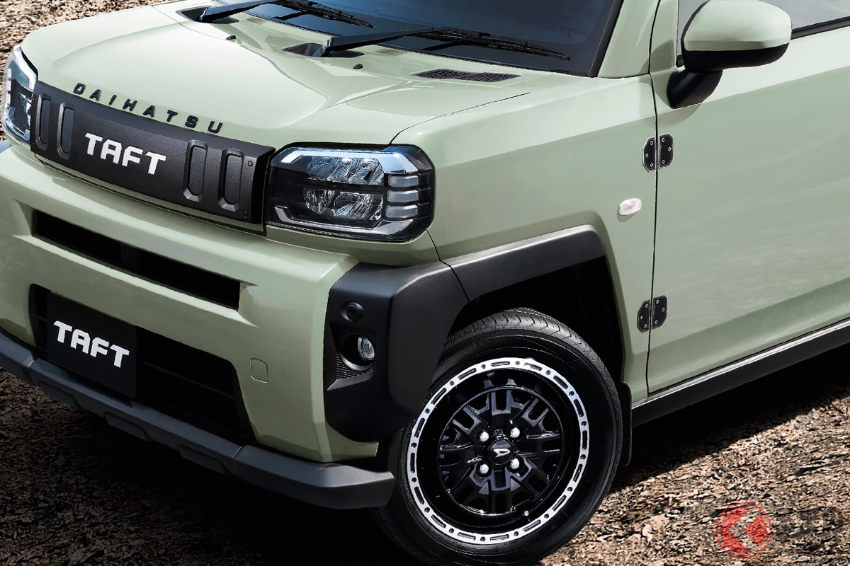 「ラギット スタイル」のアイテムを到着したダイハツ「タフト」(アクセサリー装着車)