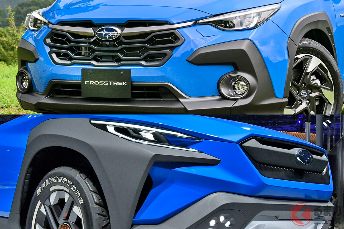 (上)スバル 新型「クロストレック」(2023年発売予定)/(下)「VIZIV ADRENALINE CONCEPT(ヴィジヴ アドレナリン コンセプト)」(2019年のデザインコンセプトカー)