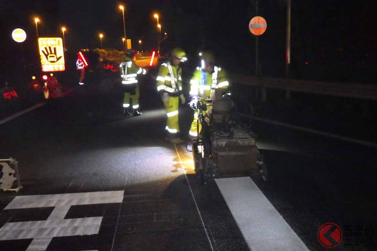 路面標示工のイメージ(画像:NEXCO西日本)