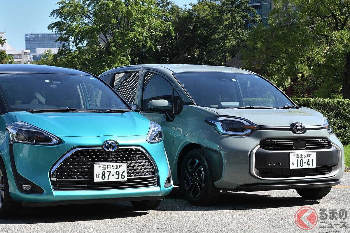 2代目シエンタ(左)と3代目・新型シエンタ(右)