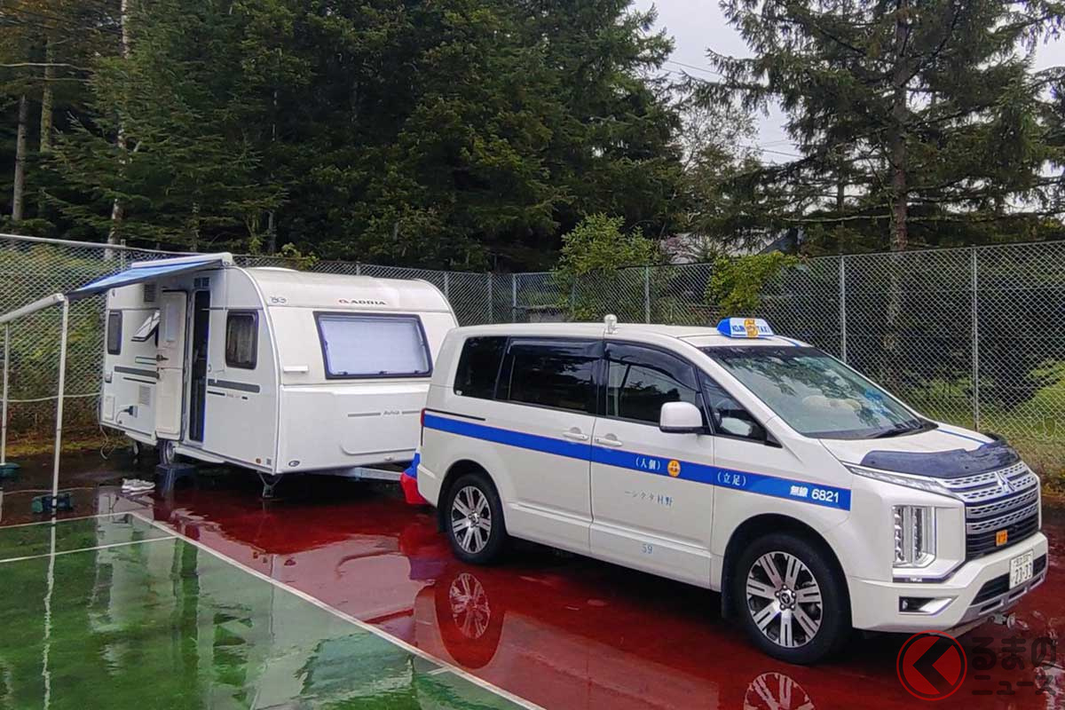 休日もデリカタクシーは大活躍!(写真提供:キャントレタクシー(@Thomas_beat)氏)