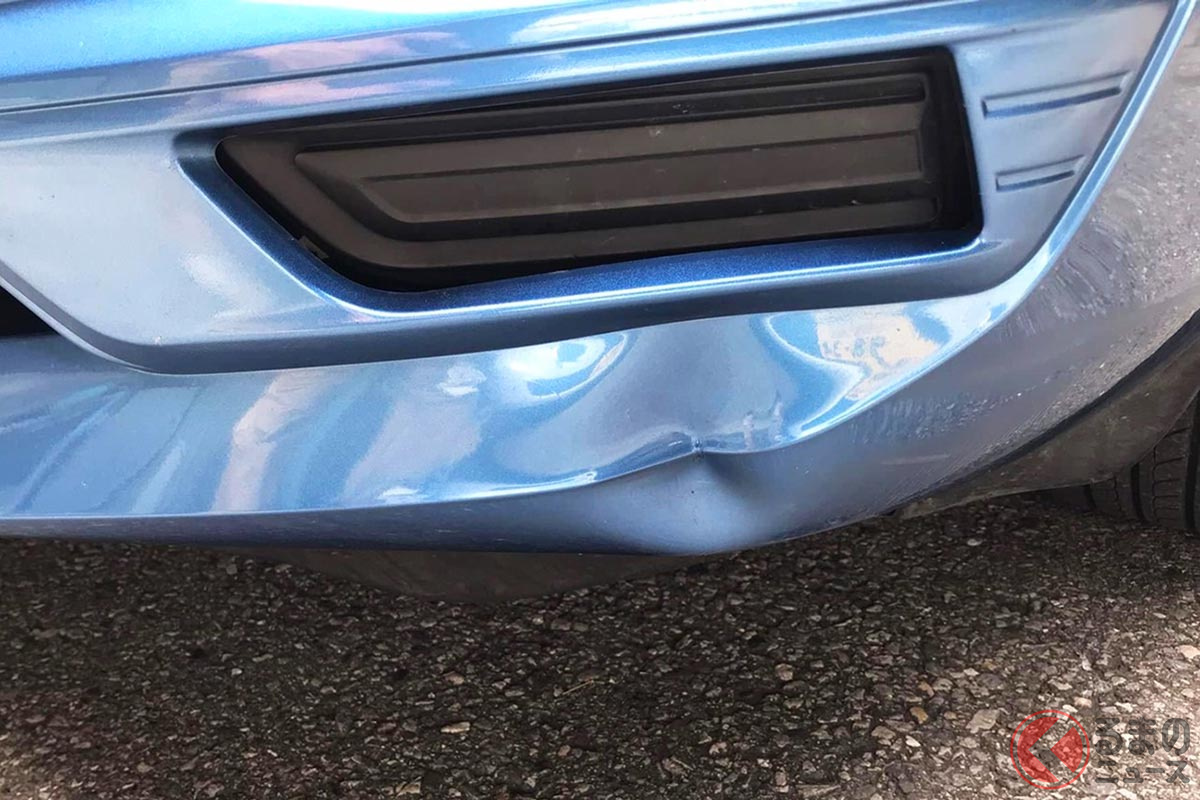 ベッコリへこんだ傷もこの程度ならデントリペアで修復可能