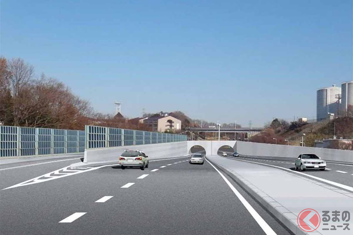 南多摩尾根幹線の稲城多摩トンネル(仮称)多摩市側の整備イメージ(画像:東京都)