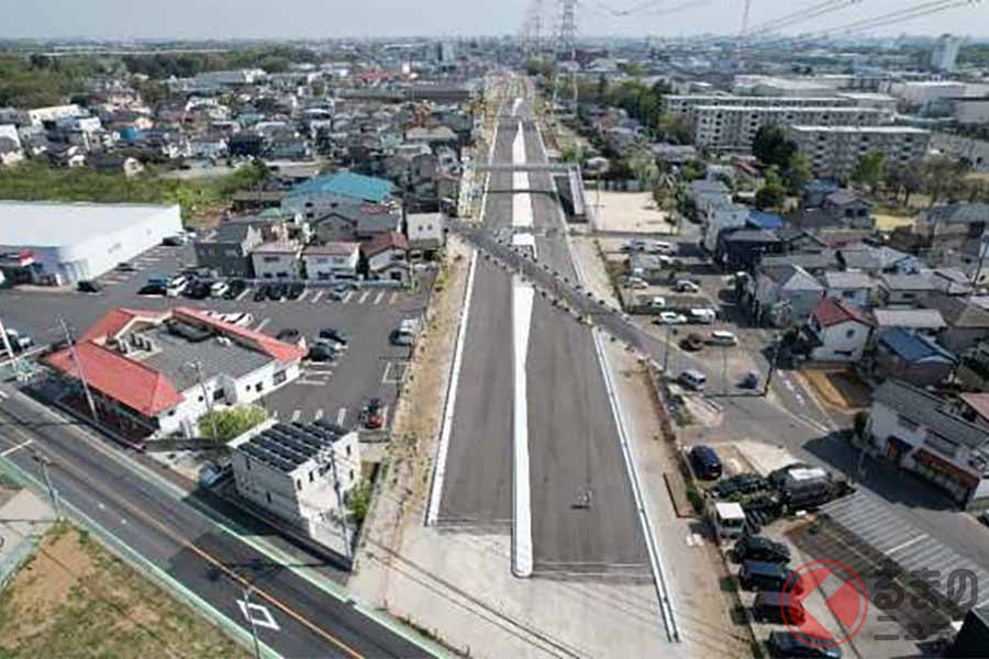 第二産業道路の延伸区間の現況(画像:埼玉県)