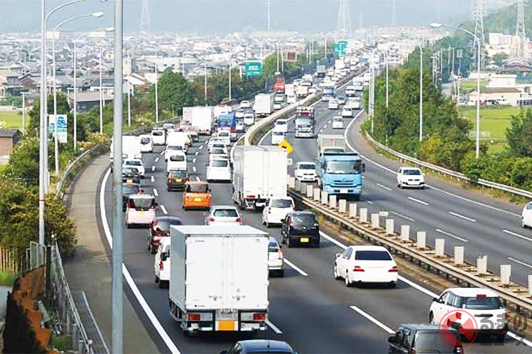 混雑する国道2号姫路バイパス(画像:兵庫県)