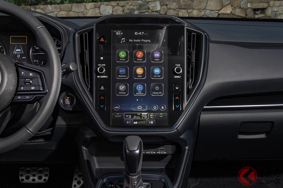 11.6インチのスクリーンを中央に備える新型「インプレッサ(北米仕様)」