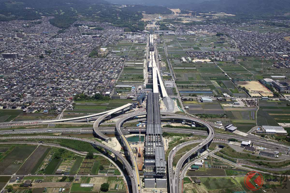 新名神と京奈和道が交わる城陽JCT/IC付近(画像:NEXCO西日本)
