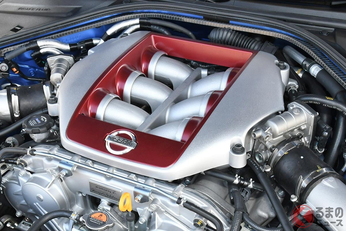 570馬力を発揮する日産「GT-R」のエンジン