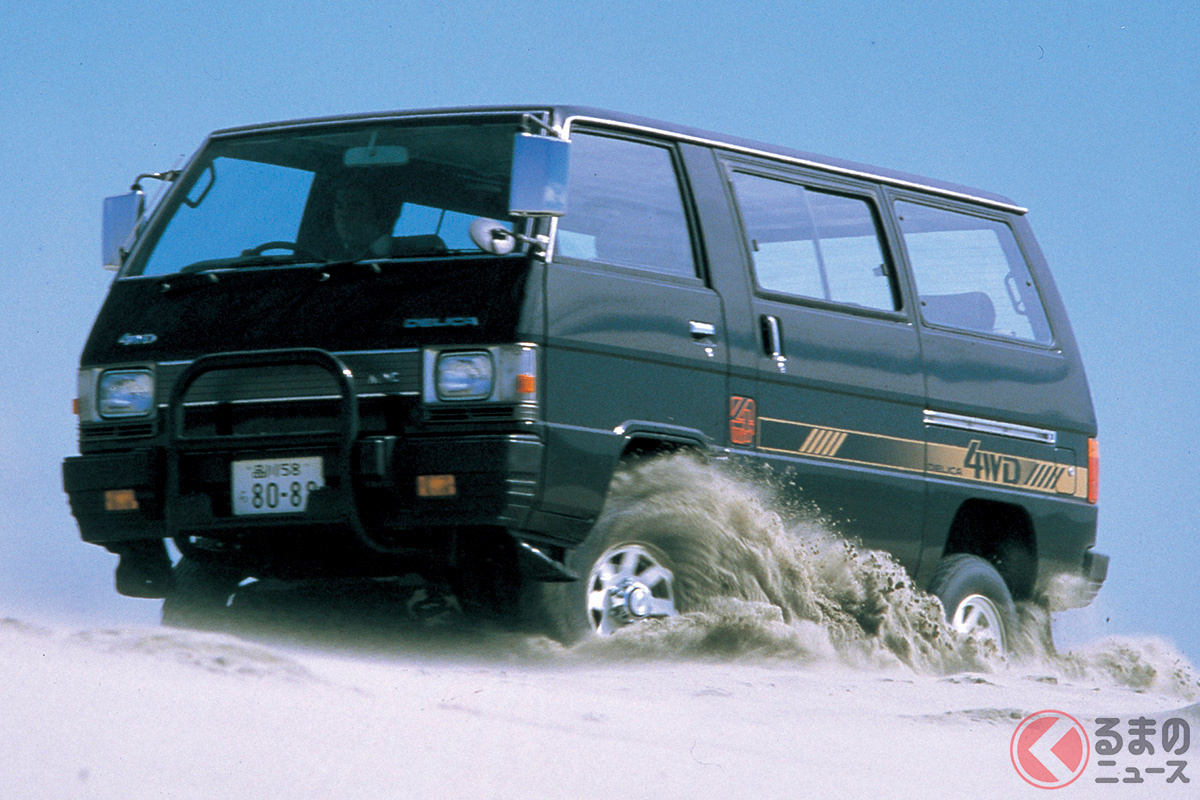 世界の先駆けとなった1982年発売のクロスオーバーワゴン、三菱「デリカスターワゴン」の4WDモデル