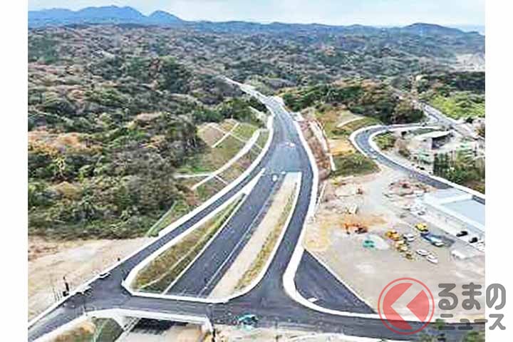 山陰道の大田静間IC付近。2023年11月時点(画像:国土交通省中国地方整備局松江国道事務所)