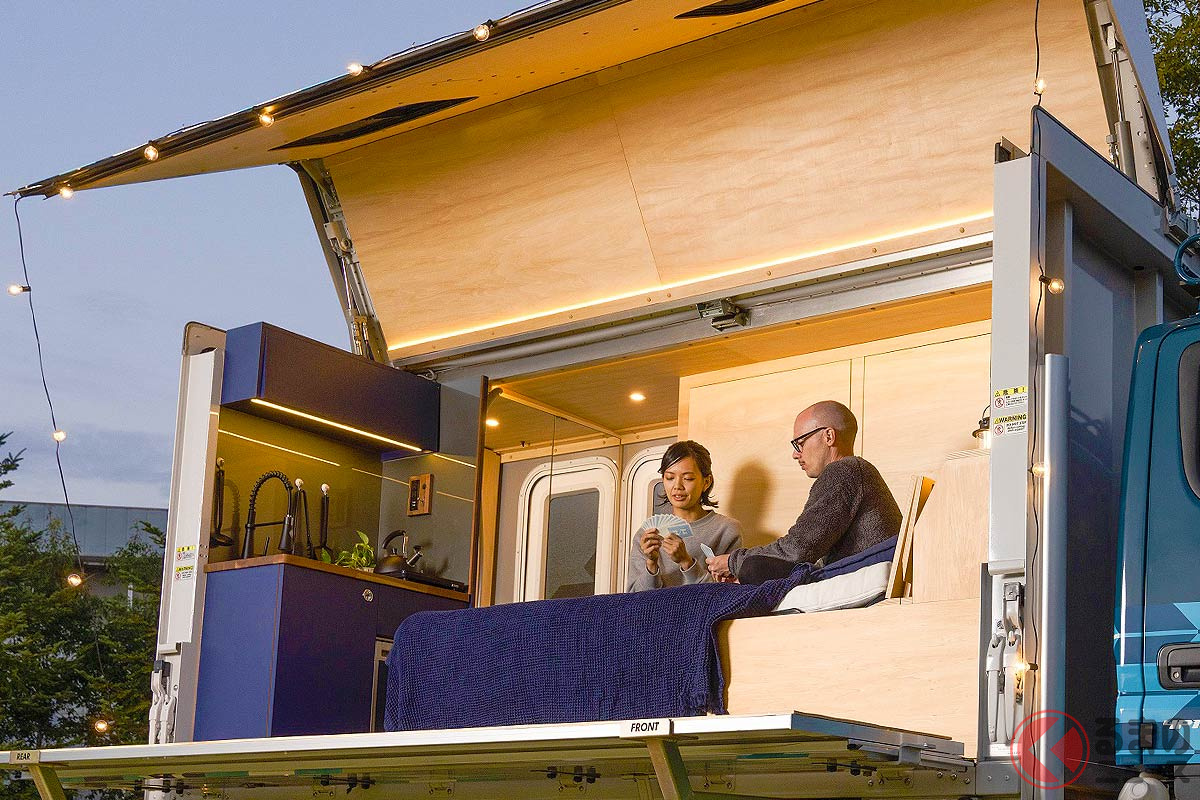 三菱ふそうが株式会社ドリームドライブと協力し、自由な働き方を提案する「NOMADPro CANTER」