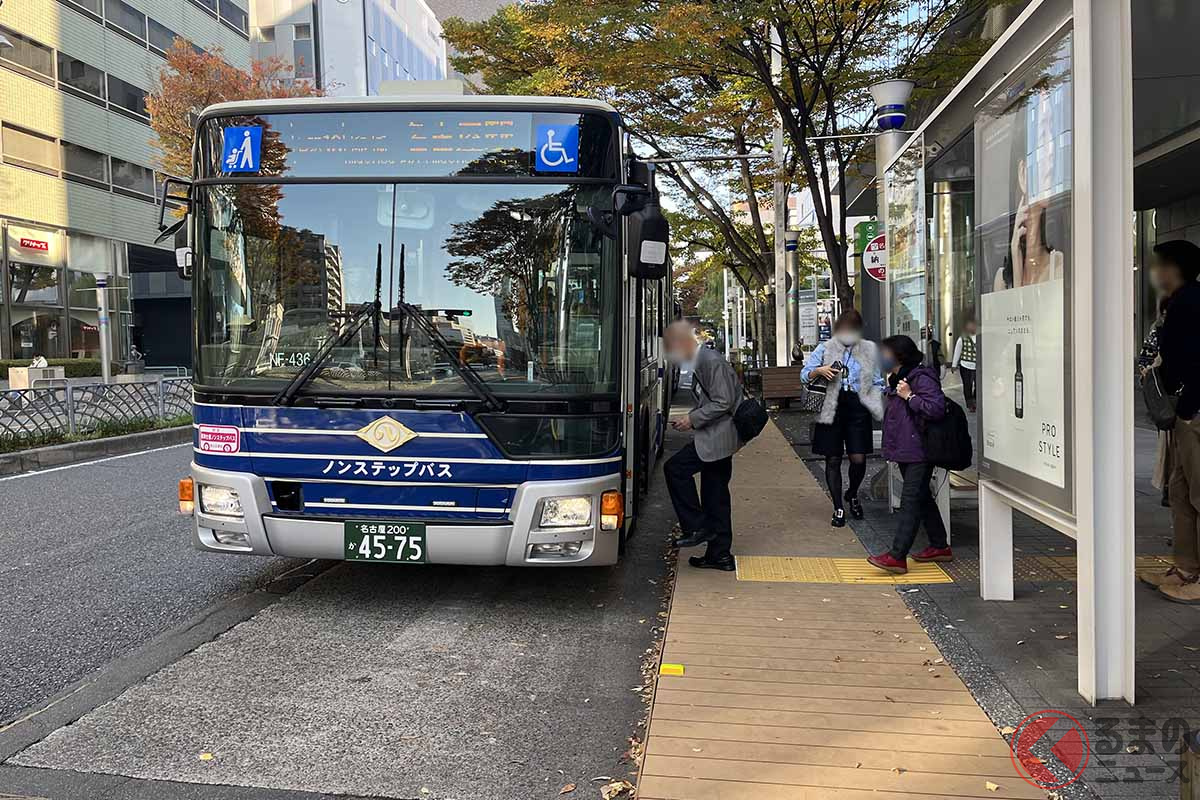 2023年に実施されたテラス型バス停「なごまちテラス」の社会実験（画像：名古屋市）