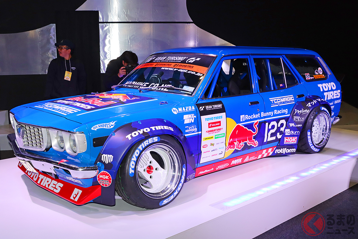 マッド・マイク選手が駆るマツダ サバンナ RX-3 ワゴン