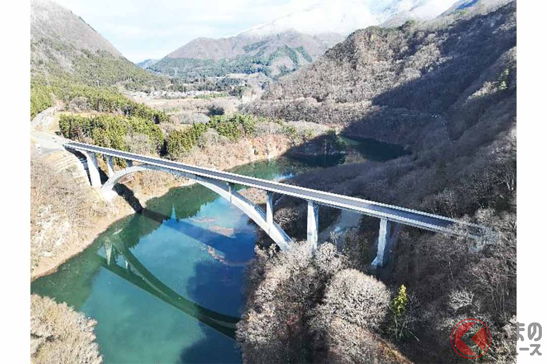 国道118号小沼崎バイパス「下郷大橋」。2023年3月完成（画像：福島県）