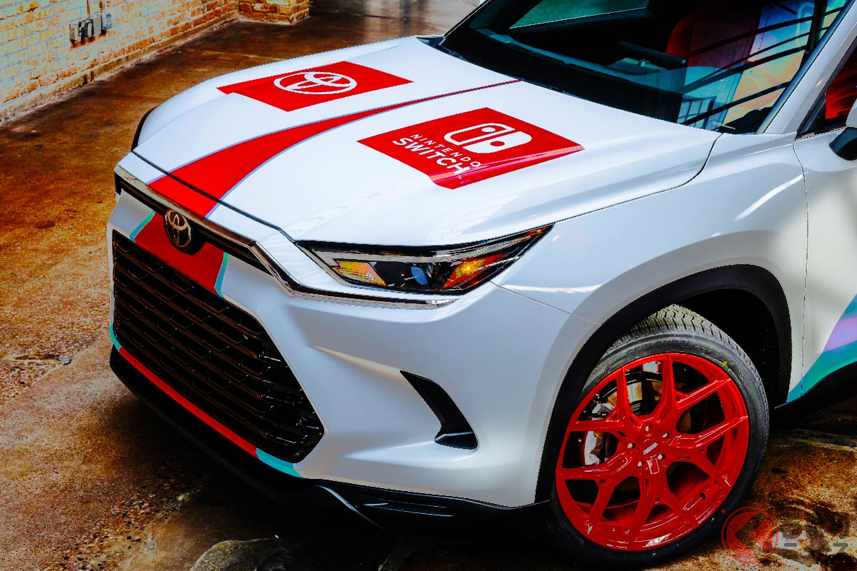 世界初公開されたトヨタ新型「グランドハイランダー ニンテンドースイッチ仕様」