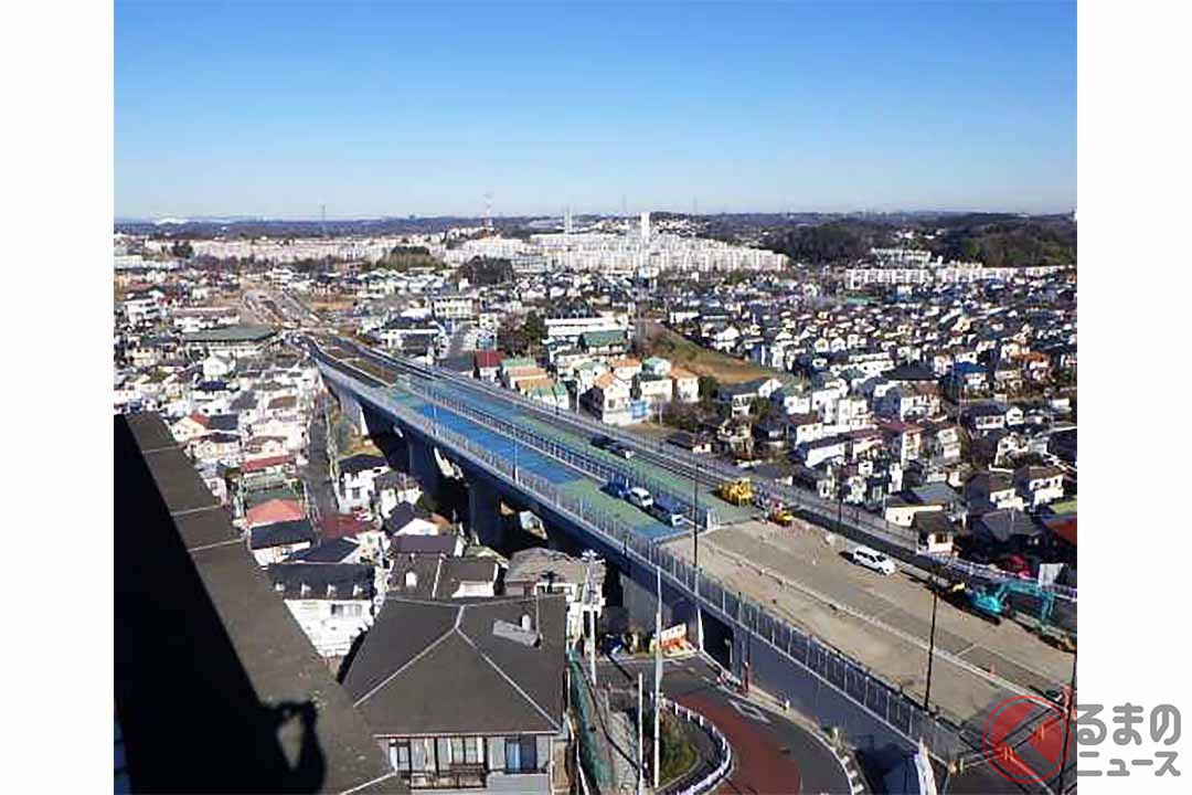 開通を控えた旭町大橋(画像:東京都)