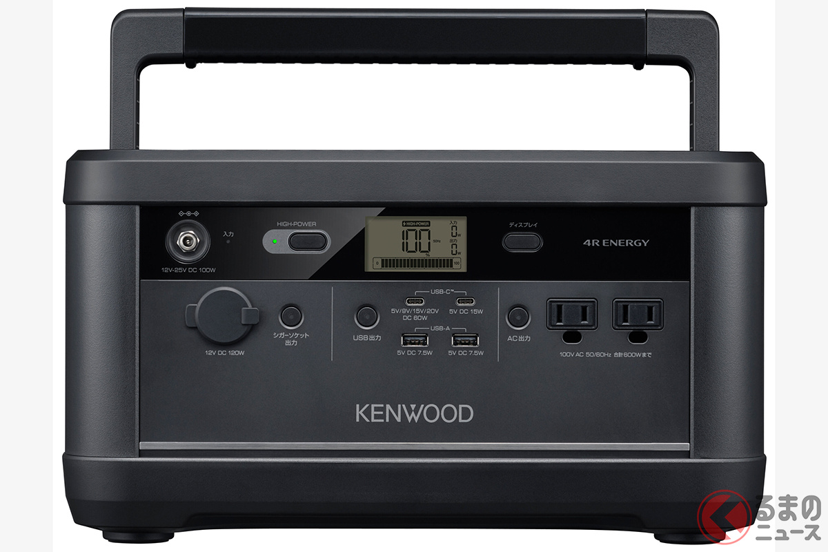 KENWOODポータブル電源「IPB01K」は電気自動車の再生バッテリーを利用したポータブル電源の新ラインナップ