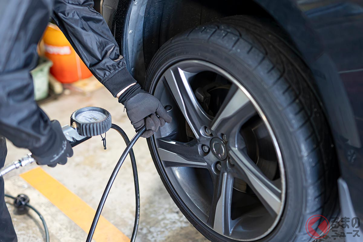 月に1回はタイヤの空気圧をチェックしましょう