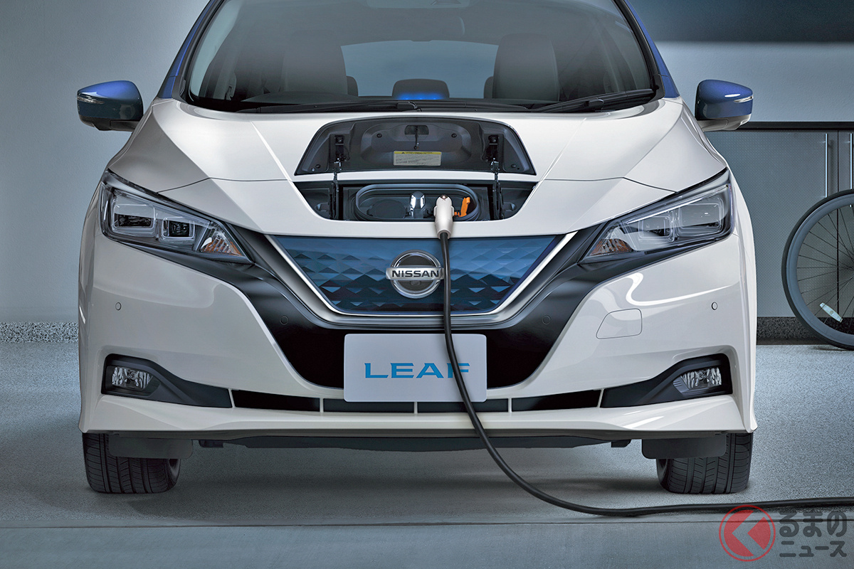 写真は日産のBEV(電気自動車)「リーフ」