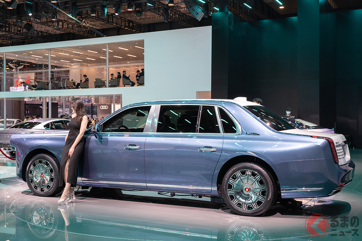 10年ぶりのフルモデルチェンジとなった紅旗「L5」(撮影:加藤博人)