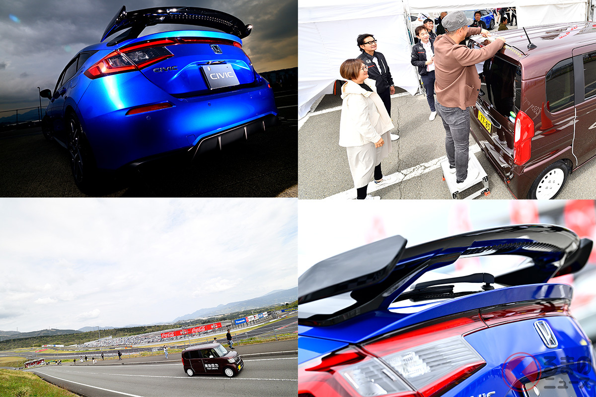 ホンダアクセスはイベントで「テールゲートスポイラー」を初公開したほか、実効空力体感試乗会を開催した