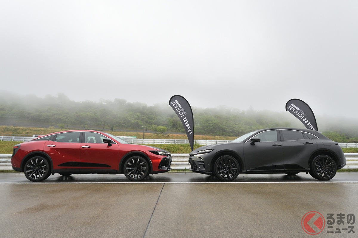 同じクラウンシリーズでも全然違う! どんな「クラウンらしさ」があるのか?(画像:左クロスオーバー/右スポーツ)