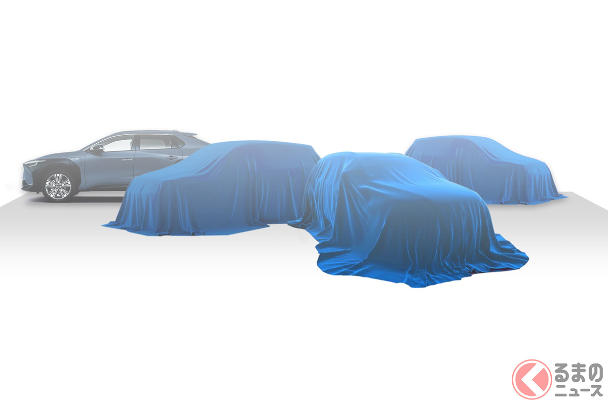 2026年末までに投入予定の「謎SUV」(画像:スバル「2023年3月期 通期連結業績」発表資料)