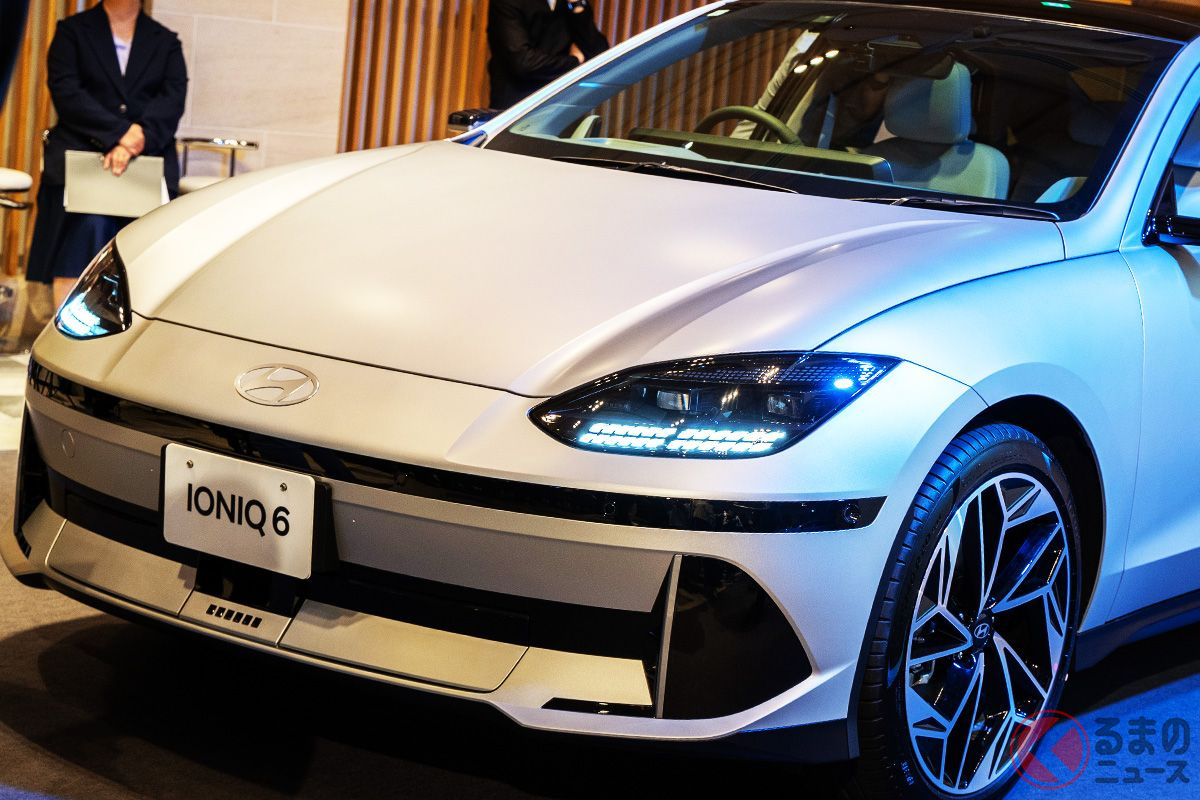 めちゃカッコいい…! スタイリッシュな純電動セダン「アイオニック6」が日本初公開!(撮影:加藤博人)