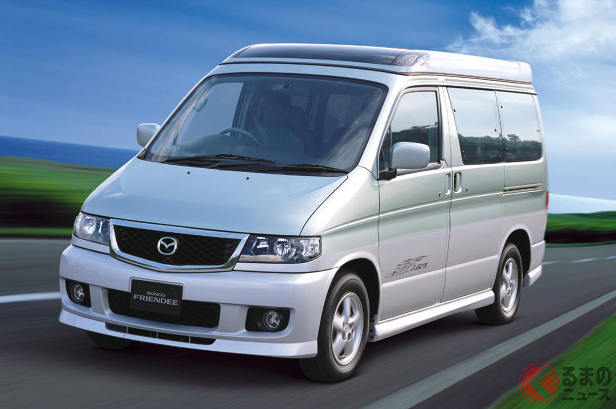 マツダ「ボンゴフレンディ」のスタイリングは極めてシンプルかつクリーンなフォルムで、デビューから30年近く経った今も古びて見えません